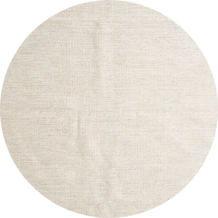 Jaipur teppe Ø200 cm ull beige.