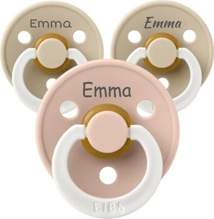 Bibs Colour Night, Str. 1 (0-6 Md.) , Anatomisk - Lateks, Smokker Med Navn