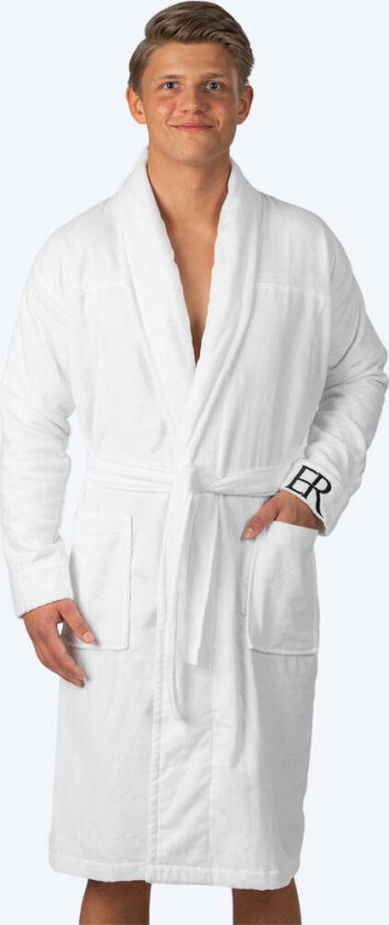 badekåpe til menn - ER Luxe - Hvit