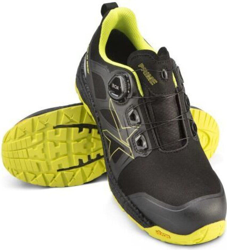 Prime GTX Low Vernesko S3, tåhette i glassfiber, svart Strl 40
