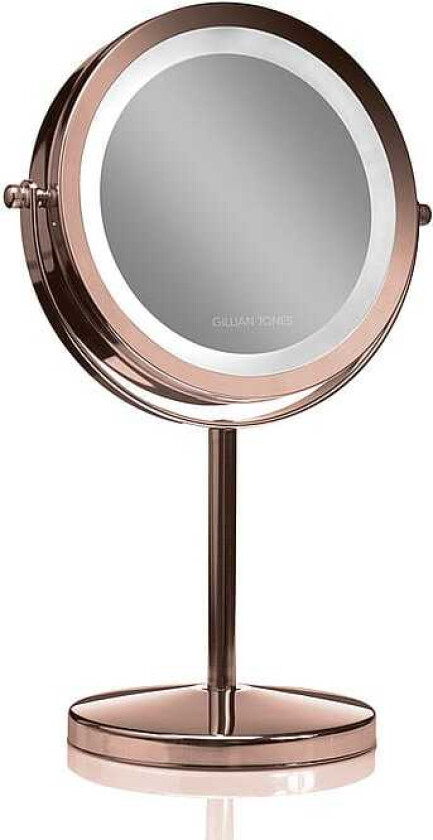 Table Mirror With Led Light & x10 Magnification Copper