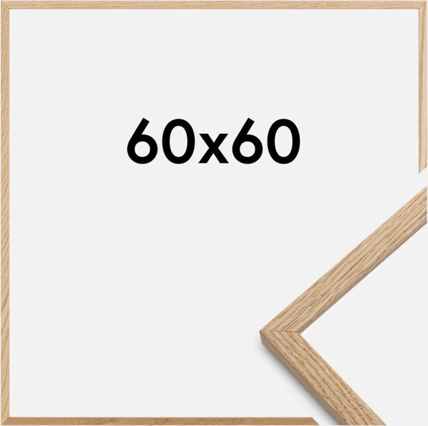 Ramme Oslo Akrylglass Eik 60x60 Cm