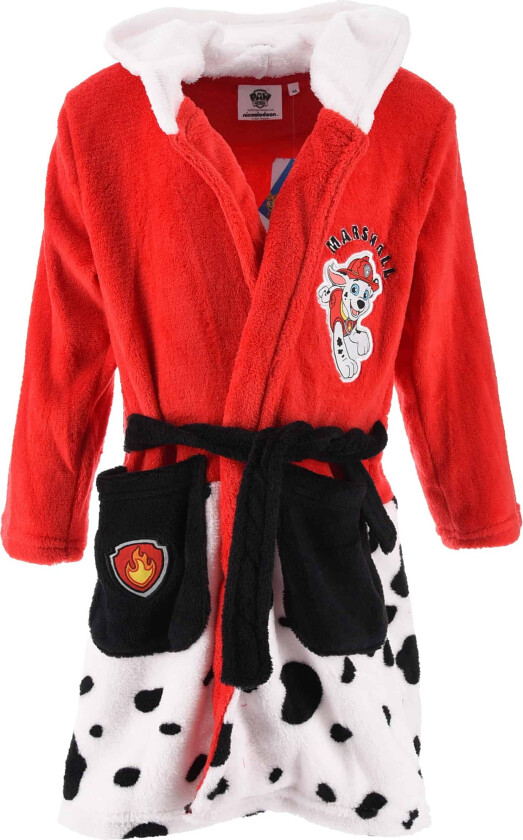 Coral fleece Badekåpe - Red - 116