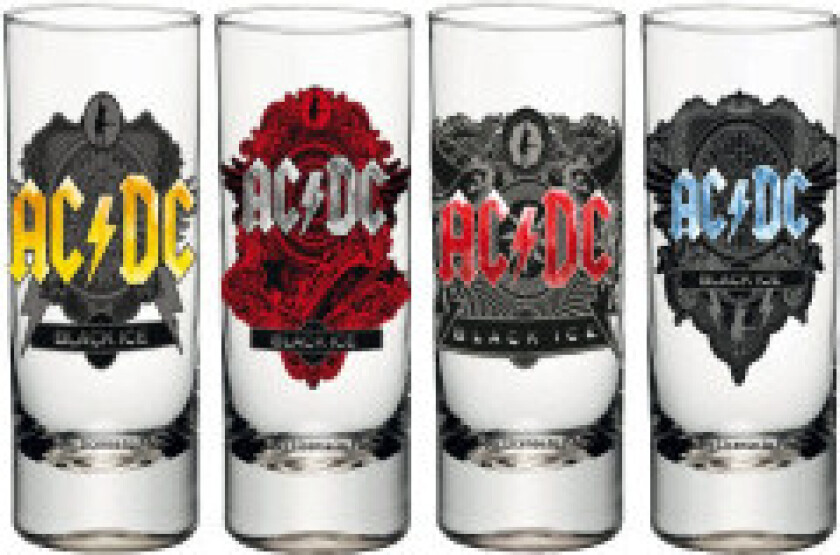 AC/DC Shotglass 4-Pack Black Ice