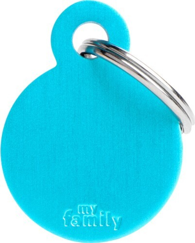 ID Tag Basic collection Big Round Light Blue in Aluminum