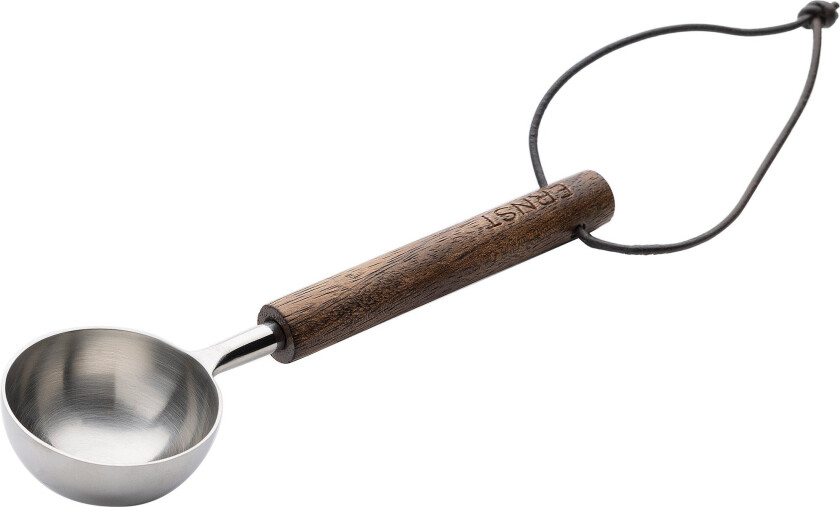 Bilde av kaffemått med trehank Mørkebrun