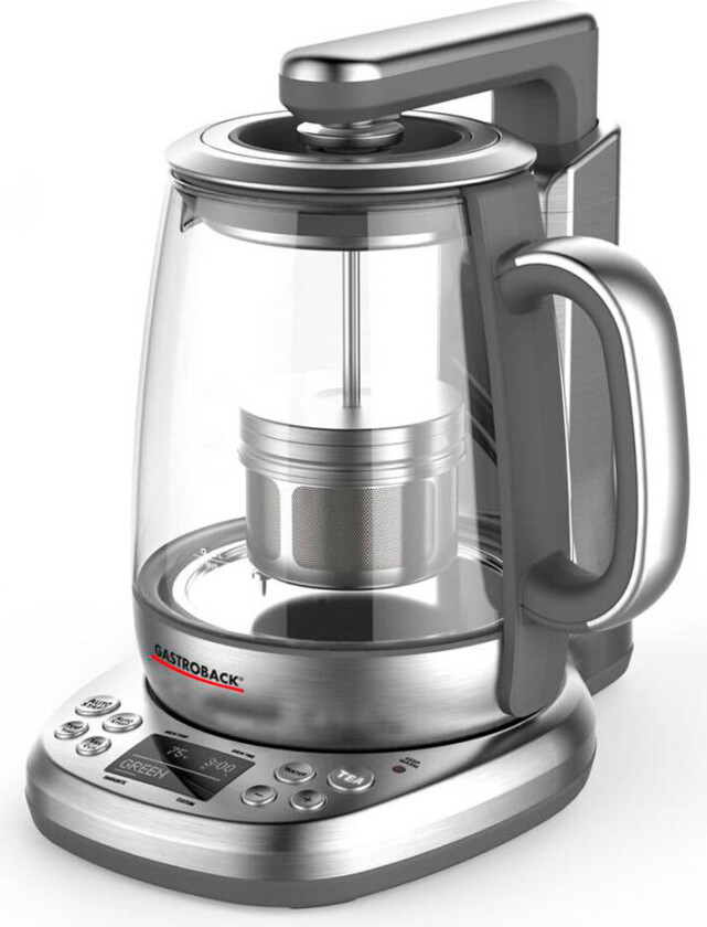 Design Advanced Plus, 1,5 L, 2000 W, Rustfritt Stål, Glass, Rustfritt Stål, Justerbar Termostat, Vannivåindikator