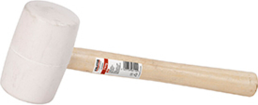 Gummiklubbe hvit 450 gram - Ø 54 mm