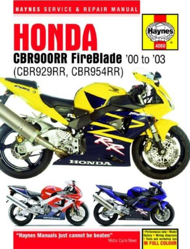 Honda CBR900RR FireBlade (00 - 03) Haynes Repair Manual av Haynes Publishing