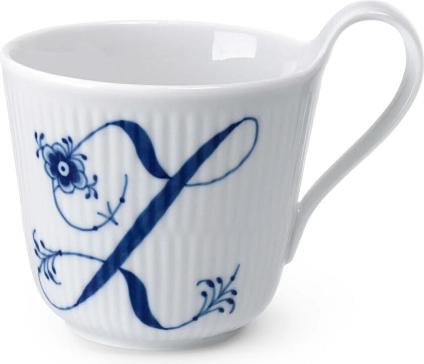 Blue Fluted Plain Alphabet kopp 33 cl Z