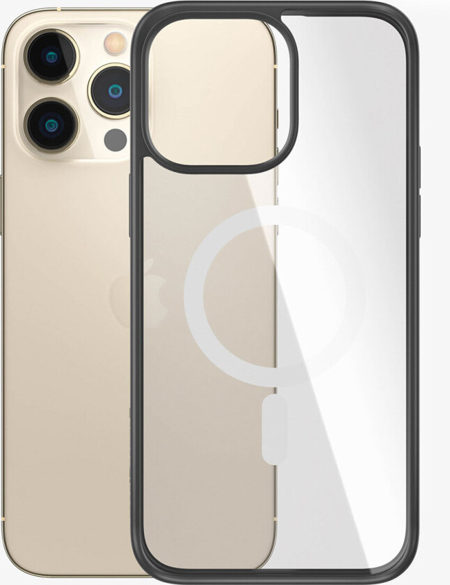 iPhone 14 Pro Max Deksel  AntiBacterial ClearCase - MagSafe-kompatibel - Svart Kant