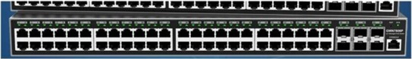 GWN7800 Series GWN7806P - Switch - enterprise-grade - L2+ - Styrt - 48 x 10/100/1000 (PoE+) + 6 x 10 Gigabit SFP+ - stasjonær, rackmonterbar - PoE+ (400 W)