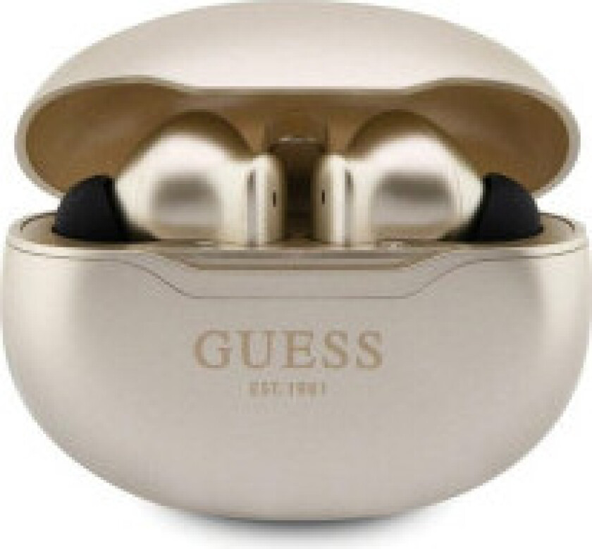 Guess Gjett GUTWST50ED TWS Bluetooth-hodetelefoner + Gold/Gold Classic EST-dokkingstasjon