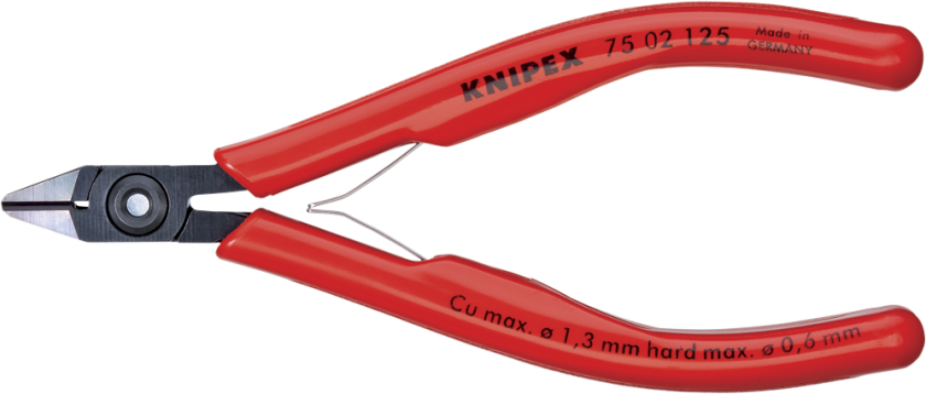 KP-7502125, Hånd kabelkutter, Rød, Plast, Stål, Rød, 62 HRC, 1,4 cm