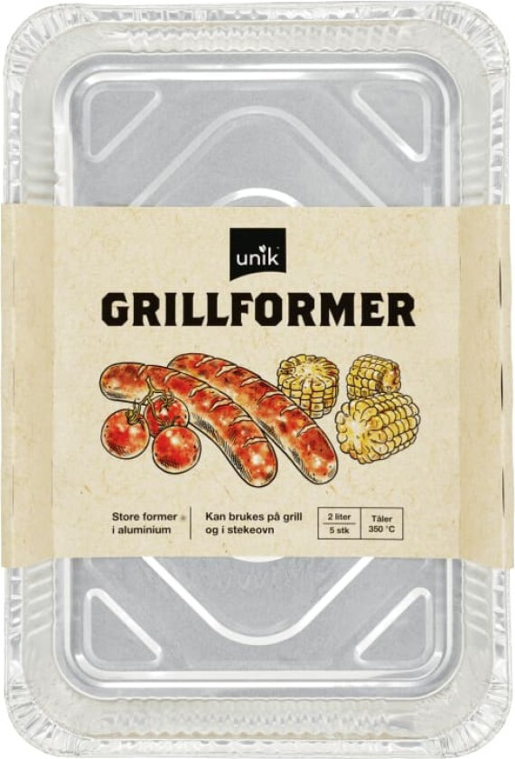 Grillform Aluminium Stor 2l 5stk