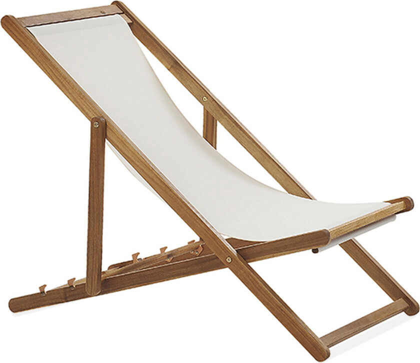 Solseng Beige Mørkt akasietre Polyester Sammenleggbar Strandstol Hage Moderne