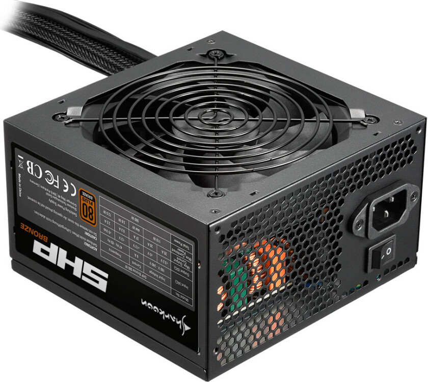 SHP Bronze 600W Strømforsyning (PSU) - 600 Watt - 120 mm - 80 Plus Bronze sertifisert