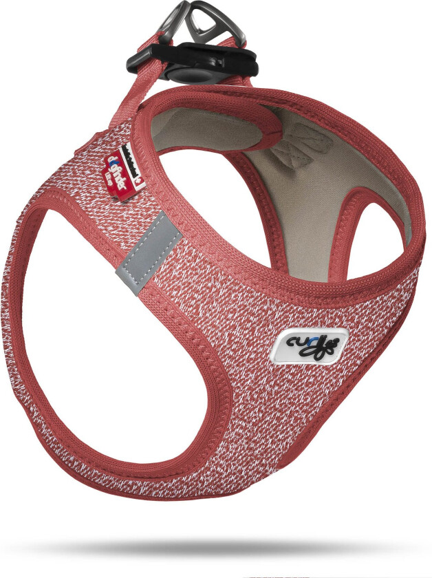 Curli Step-in Hundevest Hundesele Merino Ull (2 farger) - Rød