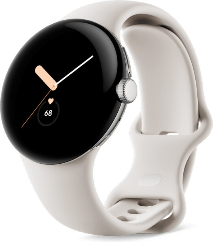 Pixel Watch - Polished Silver with Chalk Band