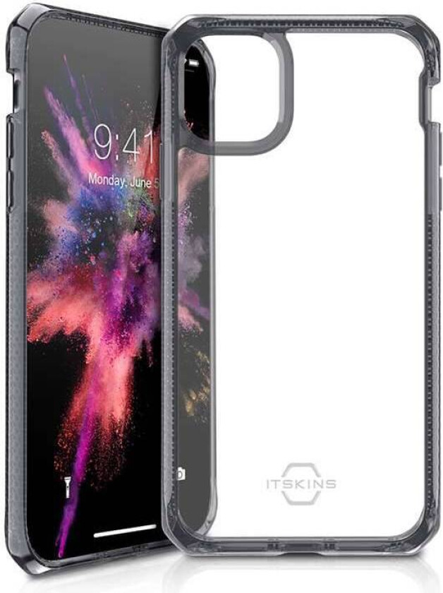 ITSKINS HYBRID CLEAR cover til iPhone 11 Pro / XS / X®. Sort og gennemsigtig