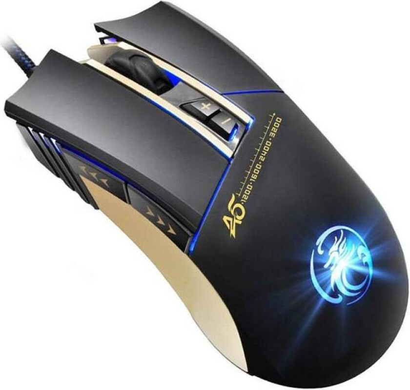 Apedra A5 Høypresisjons Optisk LED-Gamingmus - 3200 DPI