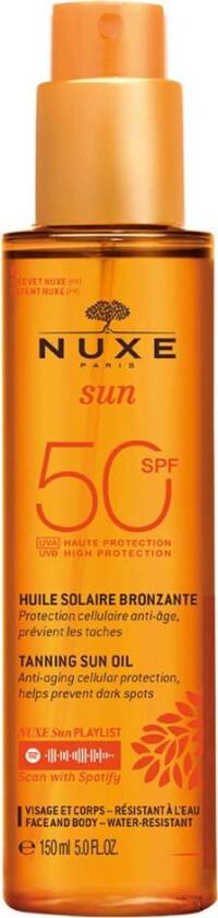 Nuxe Tanning Sun Oil SPF 50, 150 ml Nuxe Solbeskyttelse til kropp