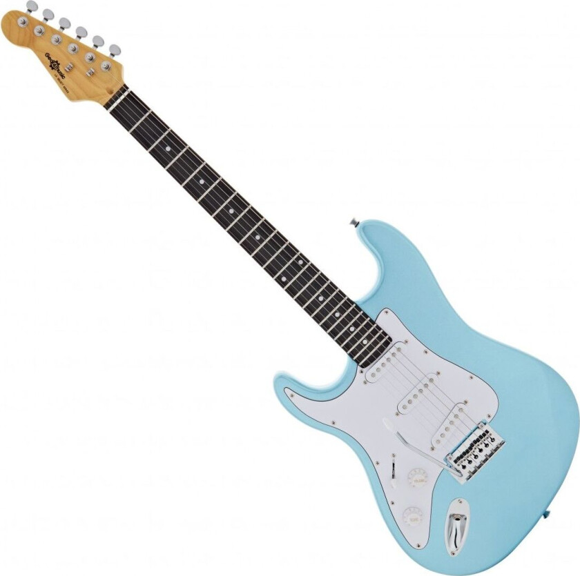 LA Select Left Handed Electric Guitar by Gear4music Ice Blue Metallic