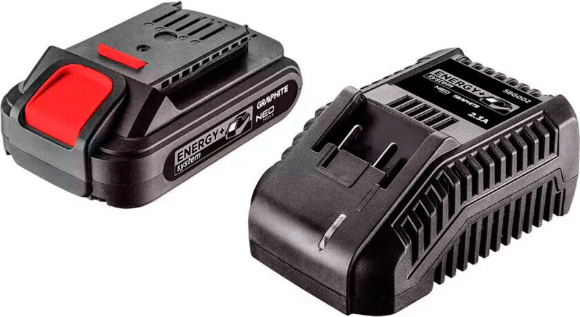 Energy+: 2 Ah batteri med 58GE131 lader