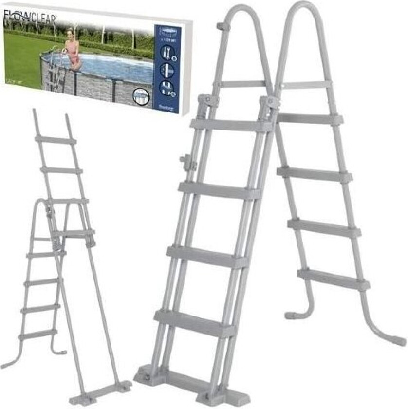 Sikkerhetsstige Flowclear 4-trinns 122 cm