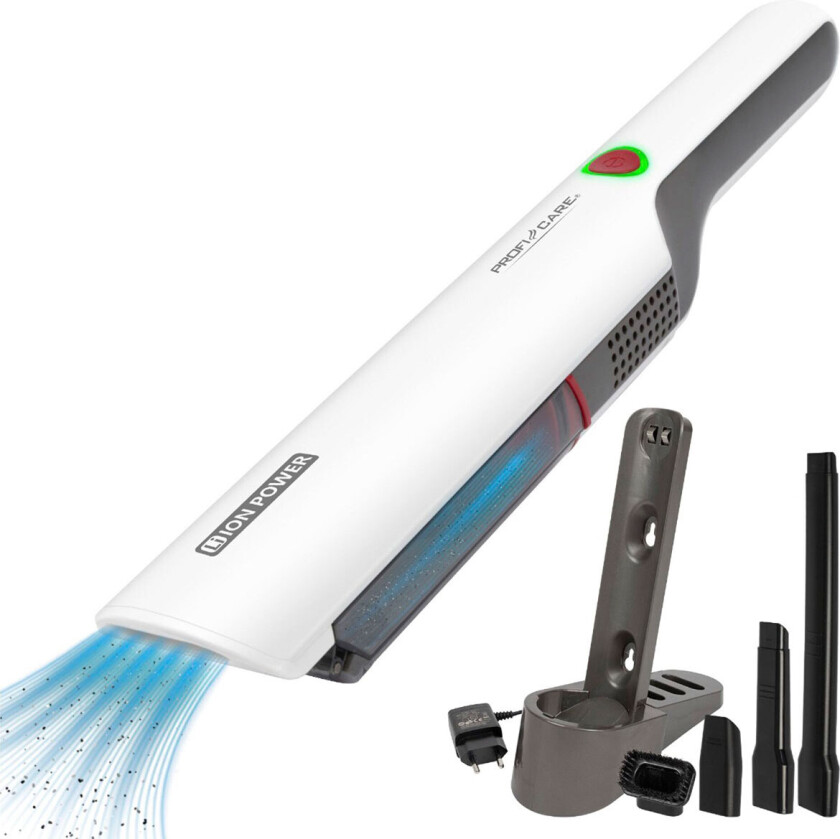 ProfiCare AKS 3102, Tørr, HEPA, Uten pose, Antrasitt, Hvit, Batteri, 25 min