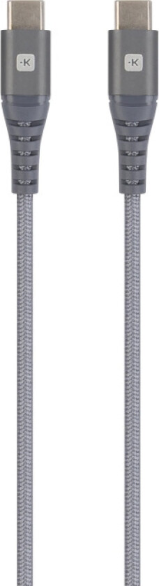 USB-kabel USB 2.0 USB-C® stik, USB-C® stik 1.20 m Space-grå Rund, Fleksibel, Stof-beklædning SKCA0017C-C120CN