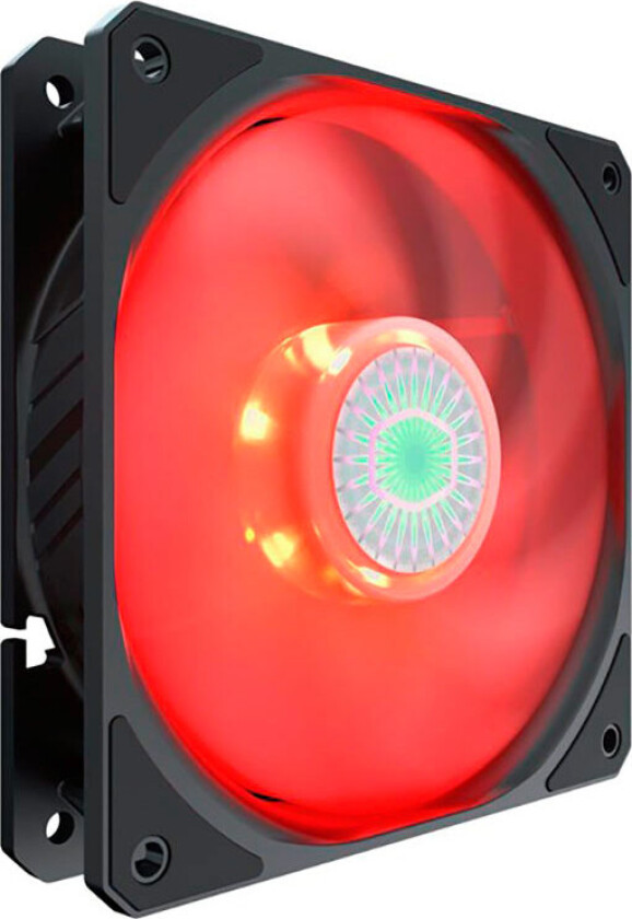 SickleFlow 120 LED Red - Kabinettvifte - 120mm - Svart