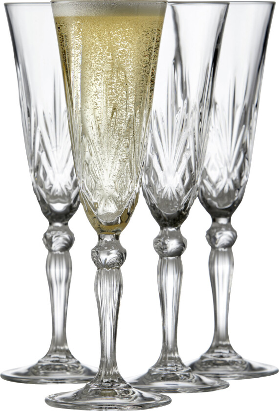 Bilde av Melodia champagneglass 16 cl 4-pakning Krystall