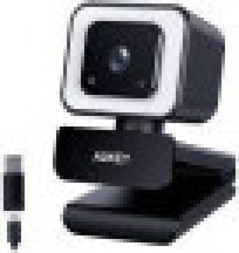 Aukey Pc-Lm6 Stream Series With Ring Light Full Hd Webcam With 1/3-Cmos Sensor Black