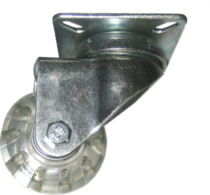 Bilde av Møbelhjul med plate - gjennomsiktig - 50 mm