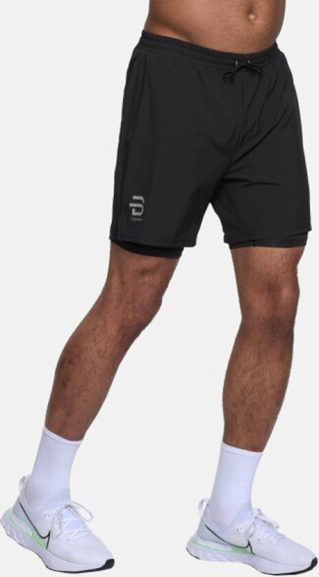 Shorts Run 2 In 1 Black XXL, Black