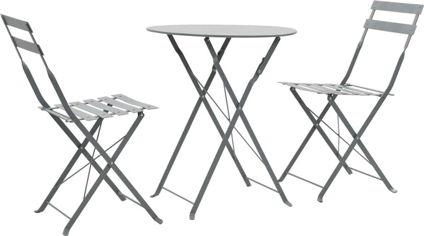 Bilde av Bistrosett 3 deler stål grå