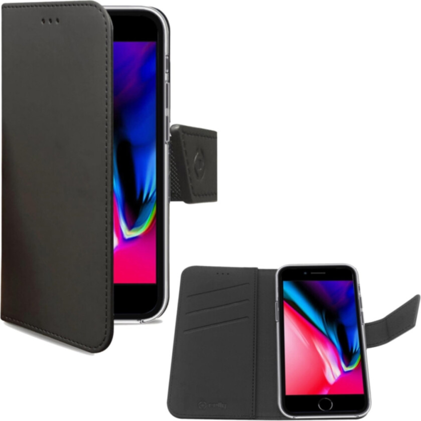 Wally Wallet Case iPhone 7/8/SE 2 gen svart/brun