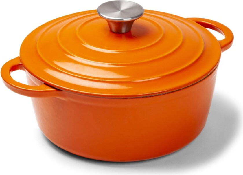 Orrefors Jernverk gjutjärnsgryta, 5 liter, orange