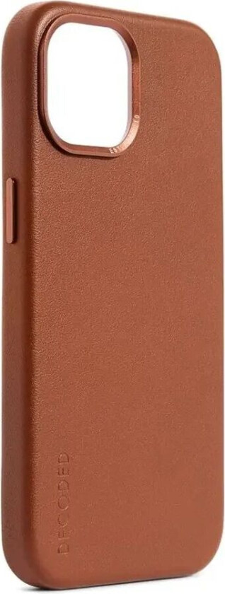 Leather Backcover Iphone 13, Iphone 14, Iphone 15 Gyllenbrun