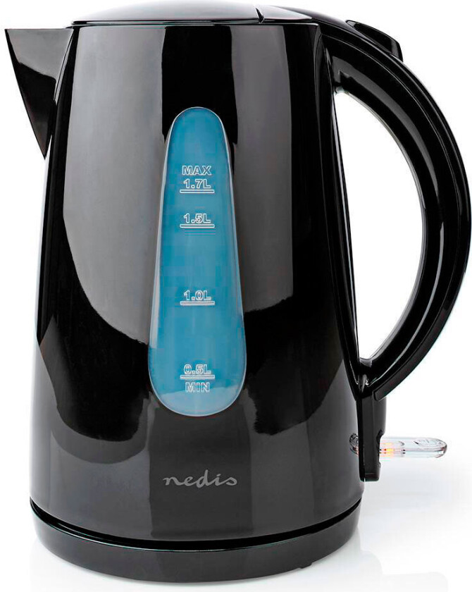 Vannkoker 1,7 liter (m/svingbase) Sort - Nedis