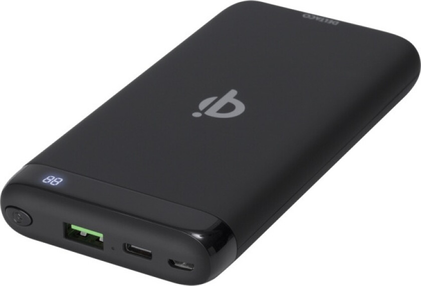 10000 Mah Powerbank Med Qi- Och Hurtigladning