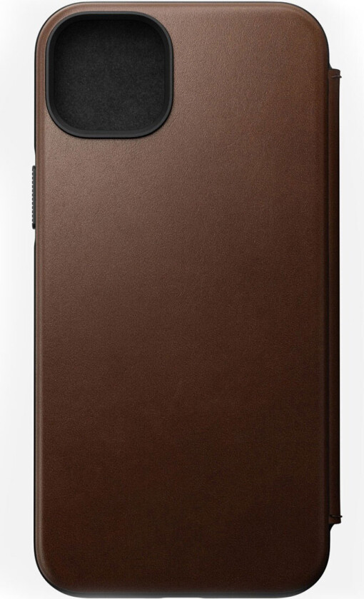 Leather MagSafe Folio iPhone 14 Plus brown