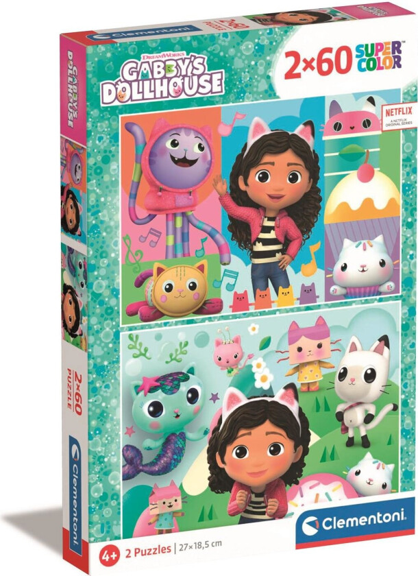 Puzzle Gabby's Dollhouse 2x60st. Gulv