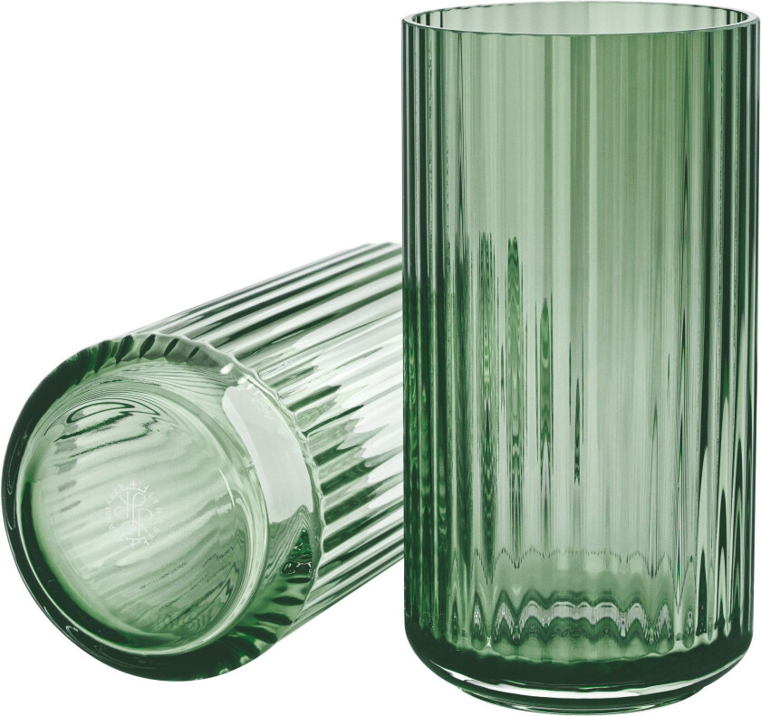 Lyngby vase glass Grønn 19 cm