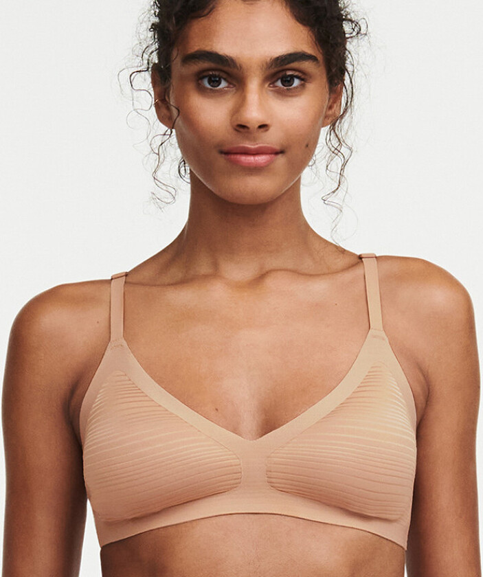 Soft Stretch Stripes Bralette BH, Farge: Clay Beige, Størrelse: XS/S, Kvinner