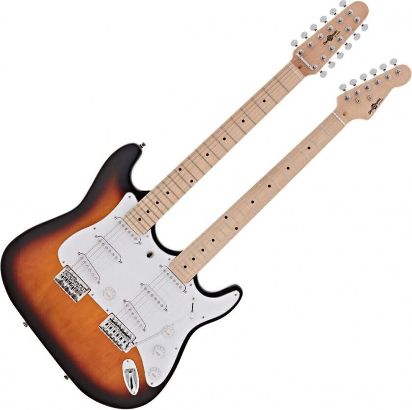 Gear4Music LA Double Neck Gitar fra Gear4music Sunburst