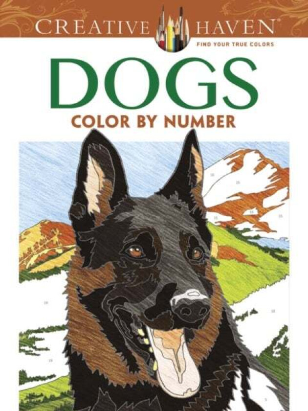Creative Haven Dogs Color by Number Coloring Book av Diego Pereira