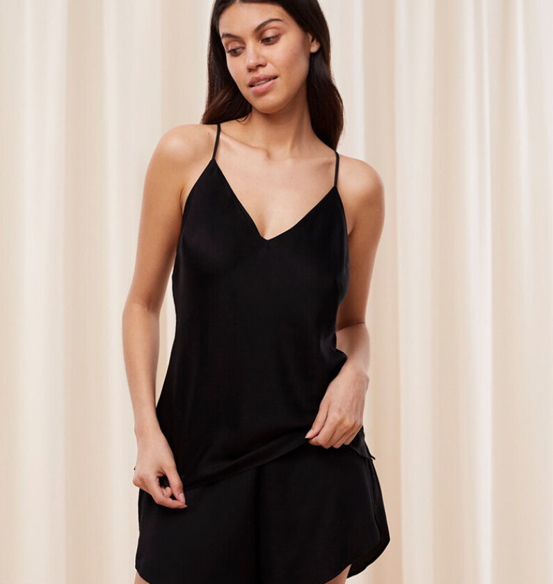 Silky Sensuality Pyjamas, Farge: Svart, Størrelse: 44, Kvinner