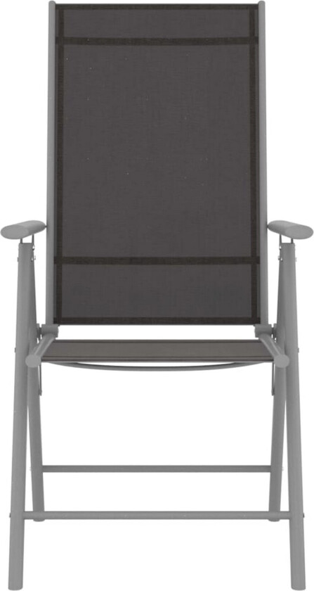 Foldbare hagestoler 6 stk textilene svart